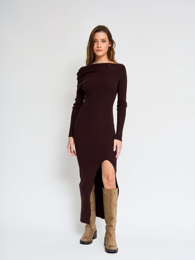 VESTIDO LARGO MUJER INDEX RIB - 3