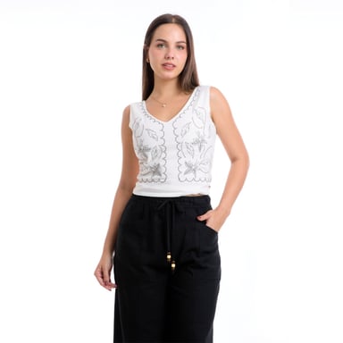 TOP MUJER METAL JEANS LINO REGINA - 2