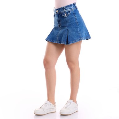 FALDA SHORT ALGODÓN MUJER METAL JEANS - 3