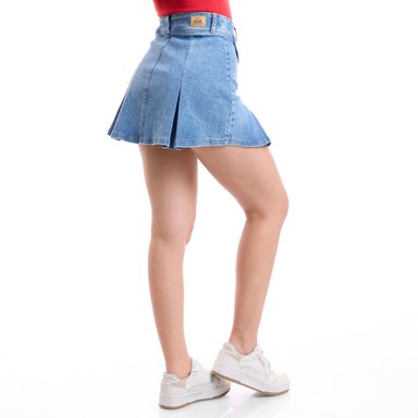 FALDA SHORT ALGODÓN MUJER METAL JEANS - 4