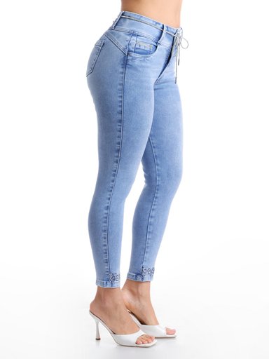 JEANS ALGODÓN MUJER METAL JEANS TOBILLERO SAFRA - 3