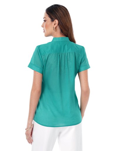 BLUSA MANGA CORTA ALGODÓN MUJER CP MODA DE COLECCIÓN WINKLER - 3