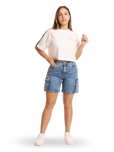 BERMUDA CARGO MUJER METAL JEANS AMATISTA - 4