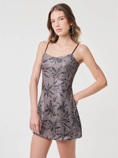 VESTIDO CORTO MUJER INDEX DEPLATA - 3