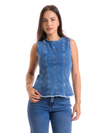 POLO MUJER METAL JEANS DENIM FLORIDA - 3