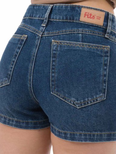 SHORT MUJER PIONIER DENIM LISTER RING - 5