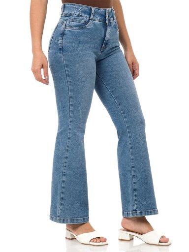 JEANS FLARE MUJER PIONIER FRONS - 3