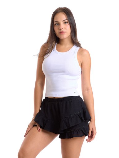 FALDA SHORT MUJER METAL JEANS VOLANTES - 3
