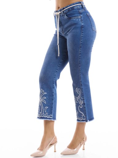 JEAN CROPPED FLARE MUJER METAL JEANS CARIBE - 4