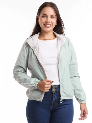 CASACA MUJER METAL JEANS CORTAVIENTO REVERSIBLE GALA - 1