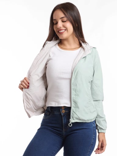 CASACA MUJER METAL JEANS CORTAVIENTO REVERSIBLE GALA - 5