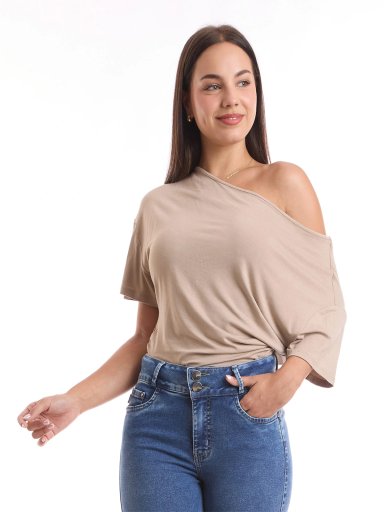 POLO MUJER METAL JEANS ASIMÉTRICO AKESI - 2