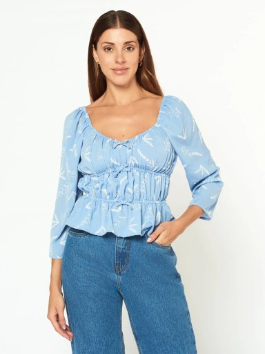 BLUSA MUJER MENTHA Y CHOCOLATE KIRIA - 1