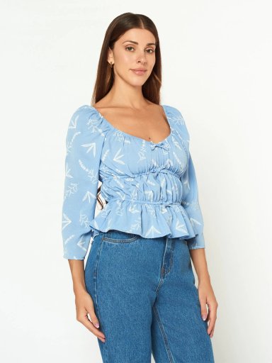 BLUSA MUJER MENTHA Y CHOCOLATE KIRIA - 3