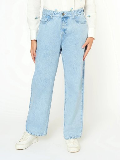JEANS RECTO MUJER MENTHA Y CHOCOLATE TALISA - 1
