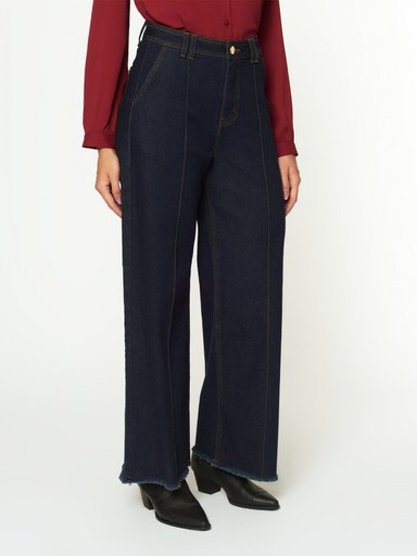 JEANS WIDELEG MUJER MENTHA Y CHOCOLATE DELFINA - 3