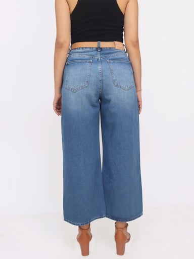 JEANS WIDE LEG MUJER KAYRA POBLET PERFECT FIT CROPPED - 2