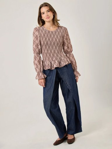 BLUSA MANGA LARGA MUJER INDEX CUADRO - 5