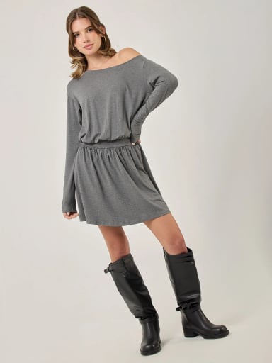 VESTIDO CORTO MUJER INDEX ASIMETRIC - 5