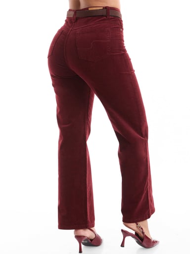 PANTALÓN STRAGHT MUJER METAL BELLA - 4