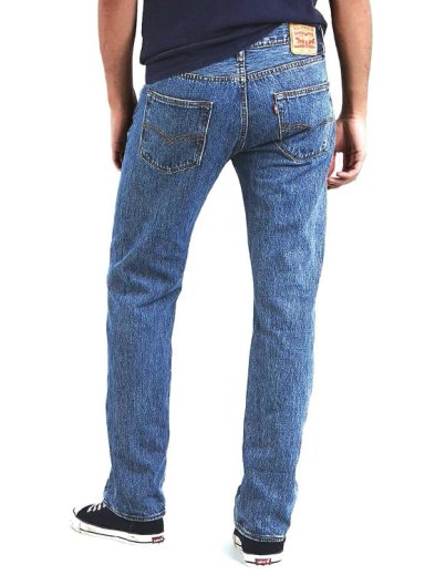 JEAN LARGO ALGODÓN RECTO HOMBRE LEVI'S AZUL 501 ORIGINAL - 3