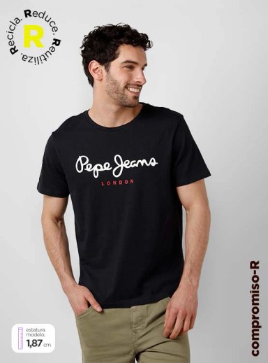 POLO MANGA CORTA ALGODÓN HOMBRE PEPE JEANS AZUL MARINO EGGO C