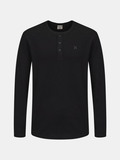POLO MANGA LARGA ALGODÓN HOMBRE HURLEY NEGRO EARTHLY