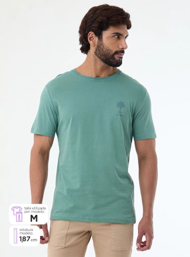 POLO MANGA CORTA HOMBRE CLOUDBREAK VERDE CEMENTO