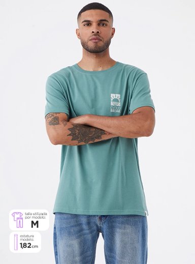 POLO MANGA CORTA HOMBRE CLOUDBREAK VERDE CEMENTO MC BAMESA 3 CBK OI25