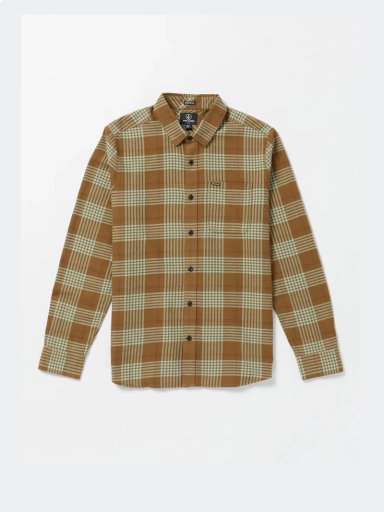 CAMISA MANGA LARGA ALGODÓN HOMBRE VOLCOM CADEN PLAID LS