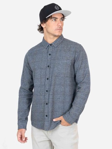 CAMISA MANGA LARGA ALGODÓN HOMBRE MAUI AND SONS AZUL MARINO 5C782