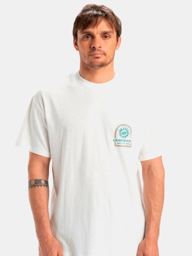 POLO MANGA CORTA ALGODÓN HOMBRE QUIKSILVER BLANCO CL SUN POWER SS