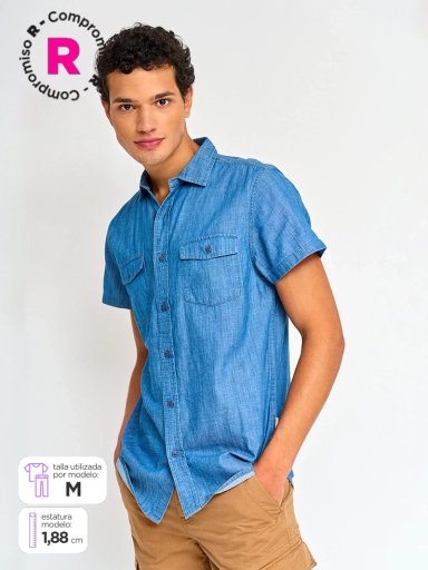 CAMISA MANGA CORTA HOMBRE ROBERT LEWIS KOROSI - 1