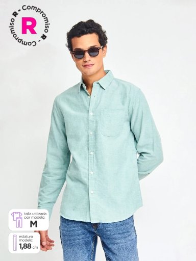 CAMISA MANGA LARGA HOMBRE AERO OXFORD - 1