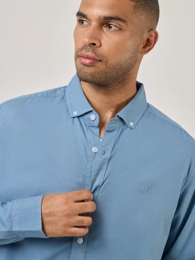 CAMISA MANGA LARGA HOMBRE DUNKELVOLK 100% ALGODON PIMA - 4