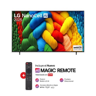 TELEVISOR SMART TV LG NANOCELL 4K 65" 65NANO80ASA CON THINQ AI (2025) - 1