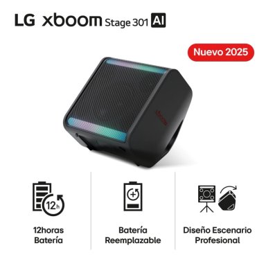 PARLANTE LG XBOOM STAGE 301 120W PORTÁTIL 12 HRS BATERÍA HRS IPX4 (2025) - 1