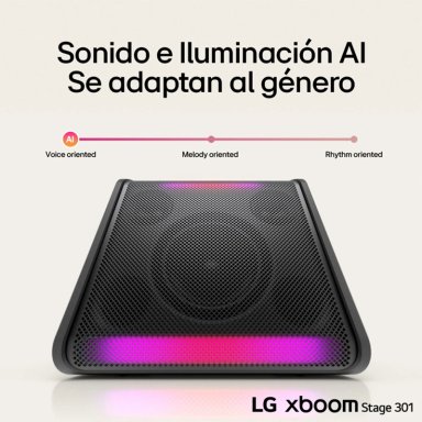 PARLANTE LG XBOOM STAGE 301 120W PORTÁTIL 12 HRS BATERÍA HRS IPX4 (2025) - 12