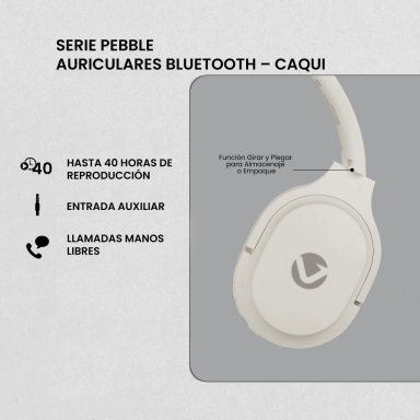 AUDÍFONOS VOLKANO ON EAR PEBBLE SERIES BLUETOOTH - 4