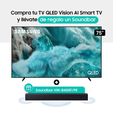 TELEVISOR QLED 75" Q7F VISION AI SAMSUNG (2025) + SOUNDBAR B400F