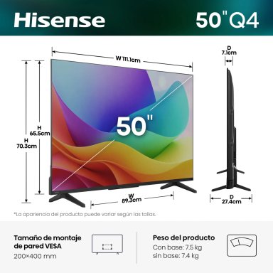 TELEVISOR SMART TV HISENSE FULL HD 50” 50Q4SV - 3