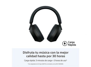 AUDÍFONOS SONY OVER-EAR WH-1000XM5 NOISE CANCELLING PLATA - 2