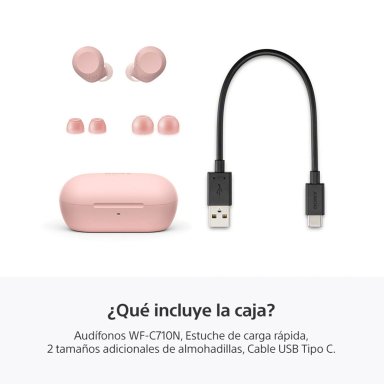 AUDÍFONOS SONY IN EAR WF-C710N ROSADO - 11