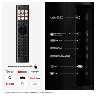 TELEVISOR SMART TV HISENSE 4K ULTRA HD 55” 55QD5SV - 5