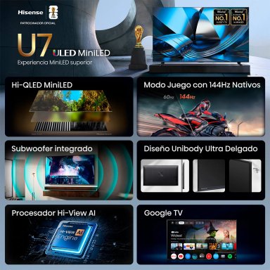 TELEVISOR SMART TV HISENSE 4K ULTRA HD 65” 65U7ESG - 2