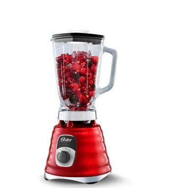 LICUADORA OSTER CLÁSICA 3 VELOCIDADES VASO VIDRIO 4126 ROJA - 4