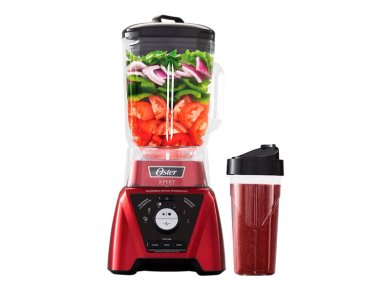 LICUADORA XPERT SERIES TECNOLOGÍA MOTOR REVERSIBLE + VASO BLEND-N-GO ROJA OSTER