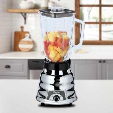 LICUADORA OSTER CLÁSICA 2 VELOCIDADES 600W VASO VIDIRIO CROMADA 250-22 - 2