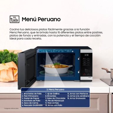 HORNO MICROONDAS CHEFF SAMSUNG 32L MS32DG4504ATPE - 6