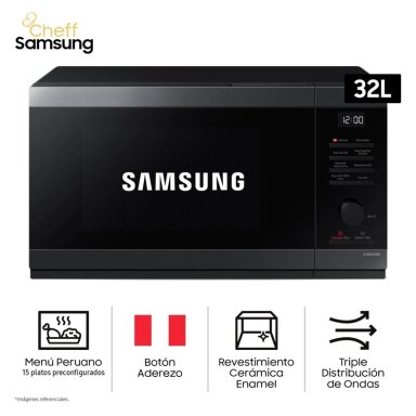 HORNO MICROONDAS CHEFF SAMSUNG 32L MS32DG4504AGPE